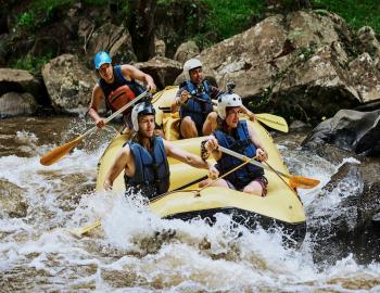 white water rapids rafting