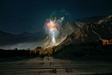 New Years Eve Fireworks over Aspen Mountain